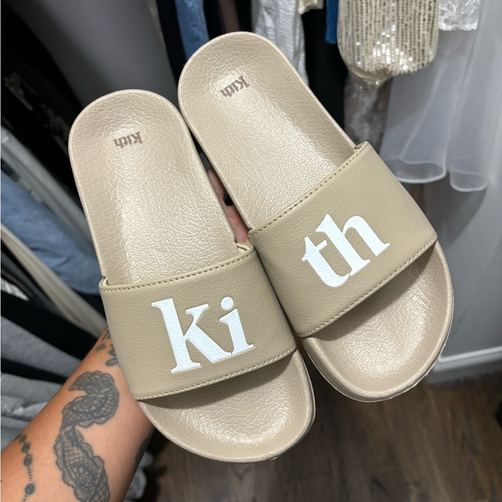 KITH Nude White Pool Slides Sandals 36
